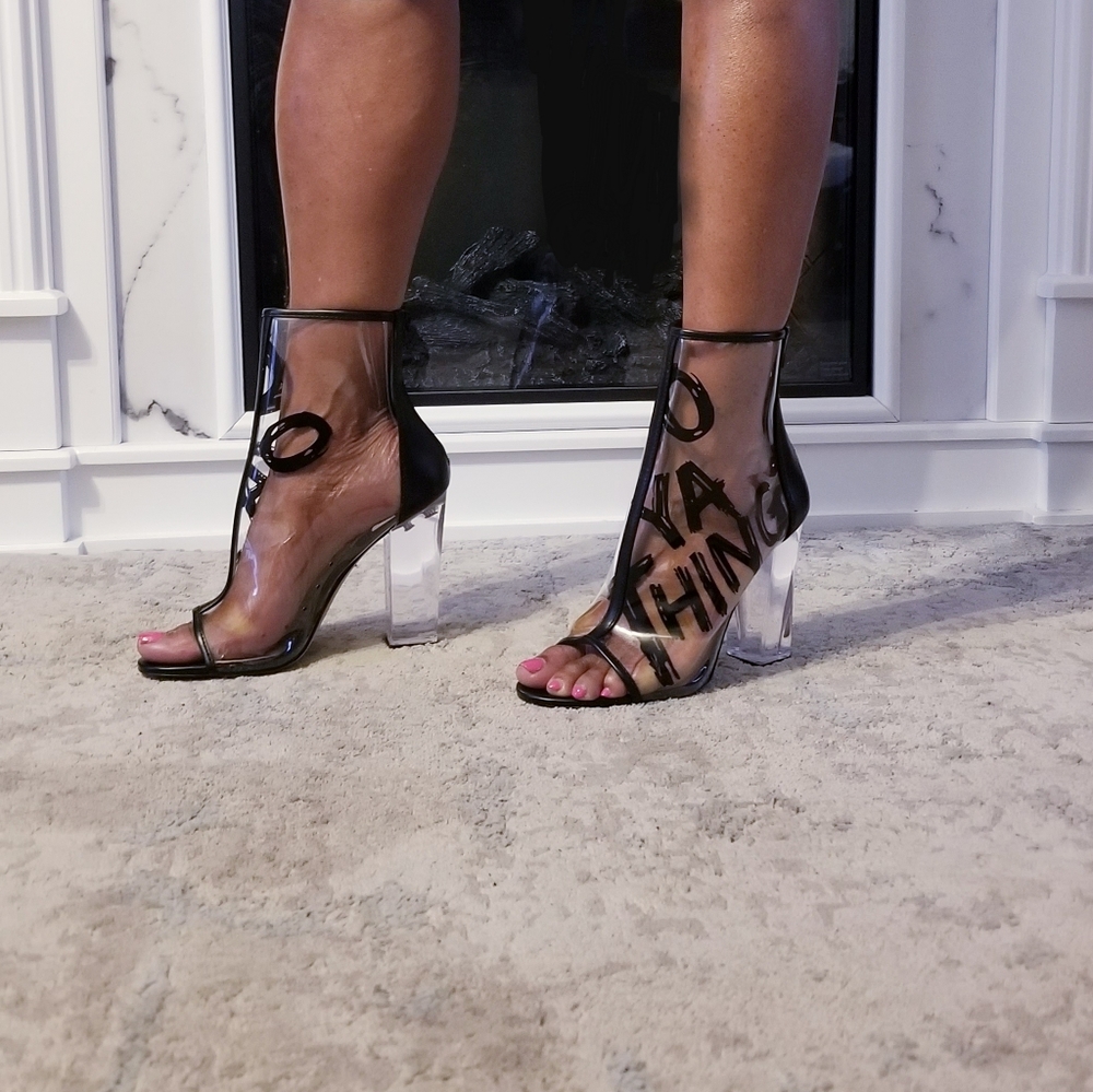 Asos Gabbi L Boots Black and Clear "Do Yo Thing"